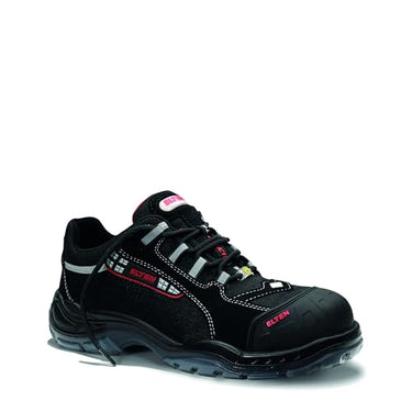 ELTEN Sicherheitsschuhe SENEX Pro ESD S3, Damen und Herren, Textil, Kunststoffkappe (leichter als Stahlkappe), leicht, sportlich, Schwarz/Rot, im Sale